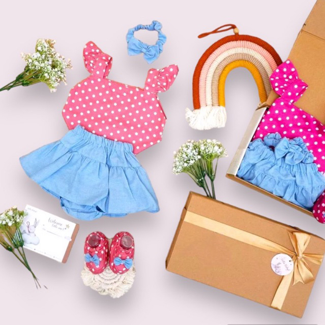 Overall bayi Hampers bayi perempuan Kado lahiran baby cewek Hampers bayi newborn Kado bayi perempuan