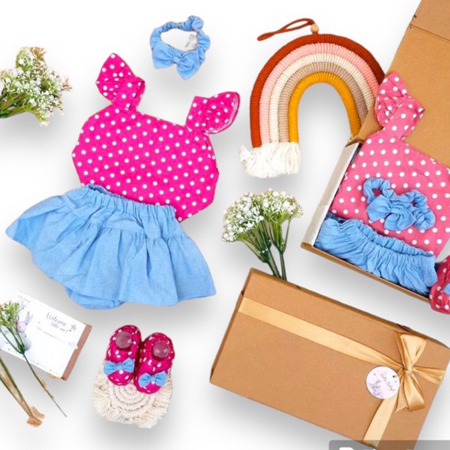 Overall bayi Hampers bayi perempuan Kado lahiran baby cewek Hampers bayi newborn Kado bayi perempuan