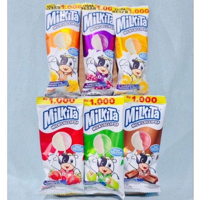 

Milkita Milk Lollipop Strawberry / Orange / Melon / Mango / Grape / Chocolate (1 Pcs)