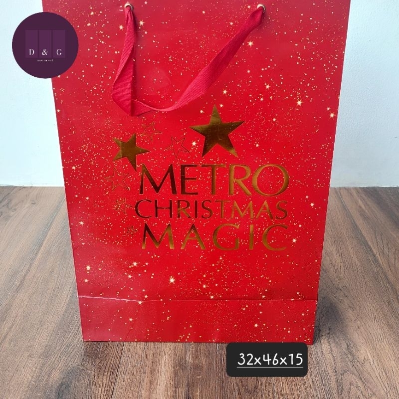 

PAPER BAG METRO MERRY CHRISTMAS UKURAN JUMBO BAHAN TEBAL