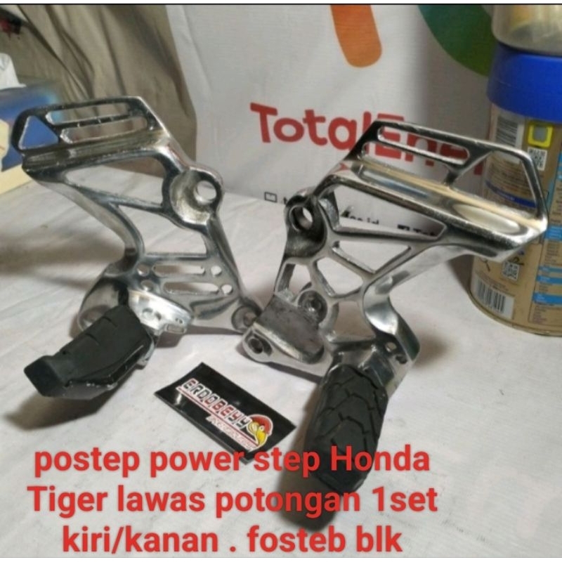 postep power step Honda Tiger lawas potongan 1set kiri/kanan . fosteb blk