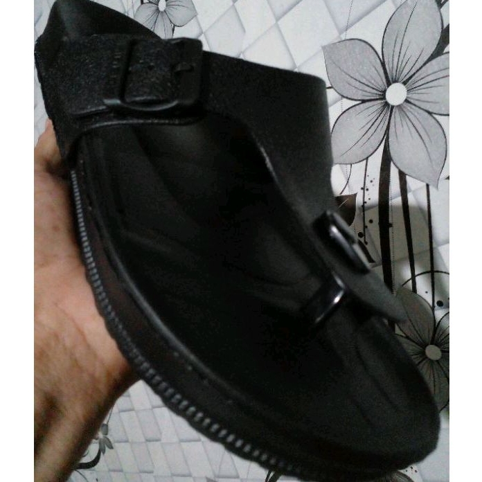 KINGBOS 516= Sandal karet jepit pria dewasa hitam polos size 39- 44