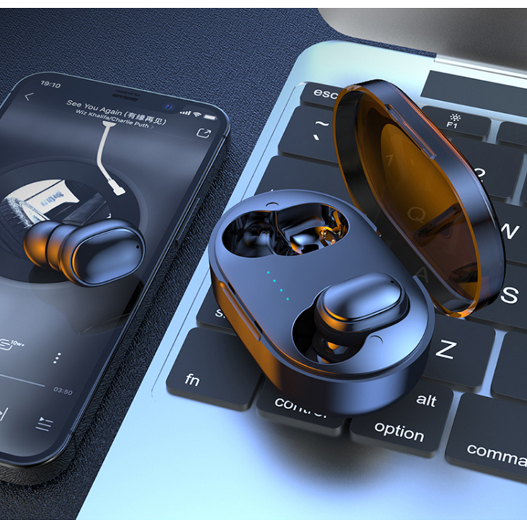 TWS A6s Headset Bluetooth 5.2 dengan bass dan suara besar Earphone Wireless Stereo Mini Earbuds dengan mic