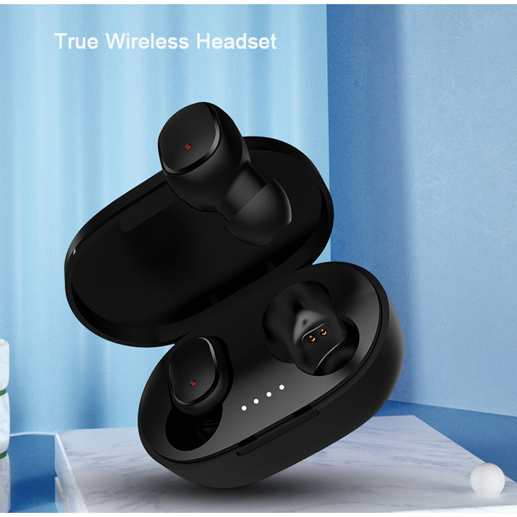 TWS A6s Headset Bluetooth 5.2 dengan bass dan suara besar Earphone Wireless Stereo Mini Earbuds dengan mic