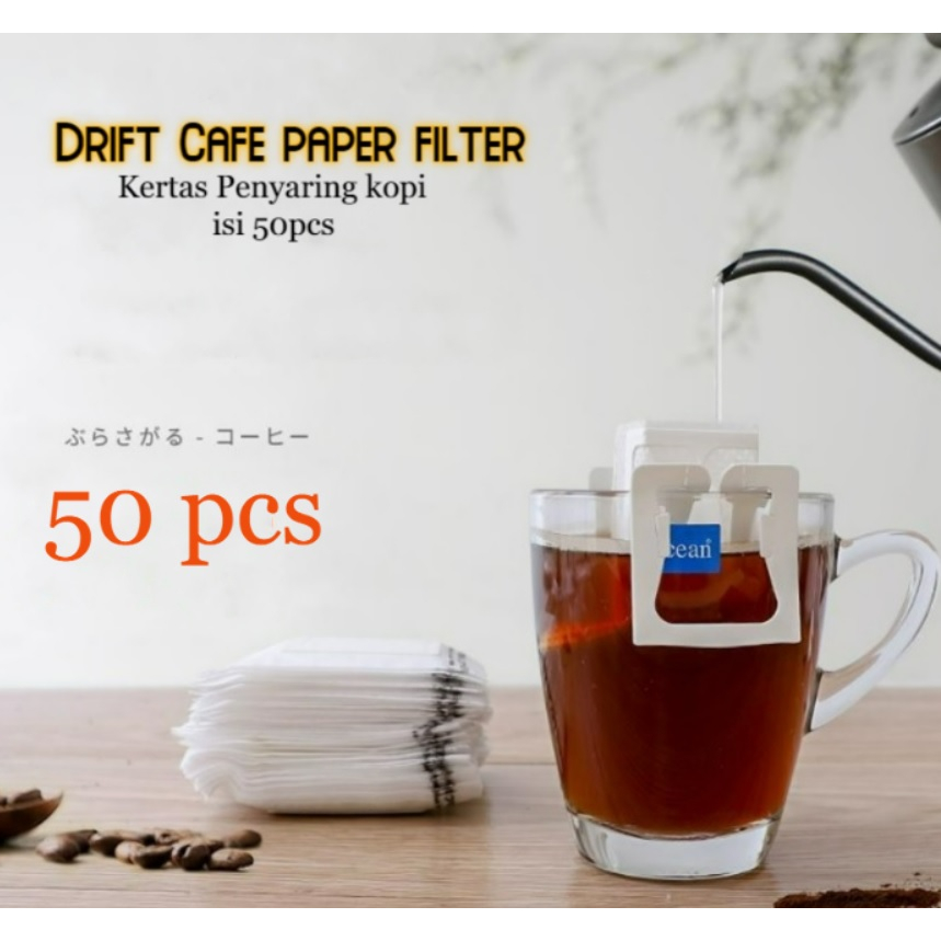 50pcs Drif coffee bag / kertas penyaring kopi japan style