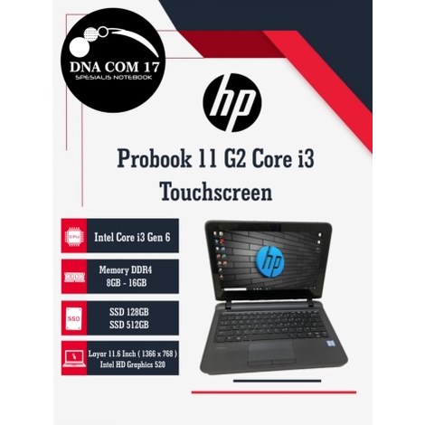 HP Probook 11 G2 i3 Gen 6 | 8GB | SSD 1TB | Touchscreen |