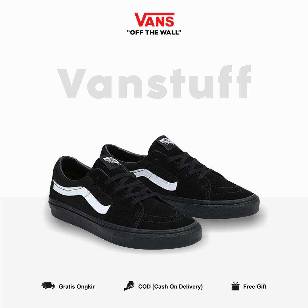 Vans Sk8 Low Classic Contrast Black White Original 100 BNIBWT Global Market ModelCouple  Pria Dan Wanita Snakers Vanz Sk8 Item Pendek