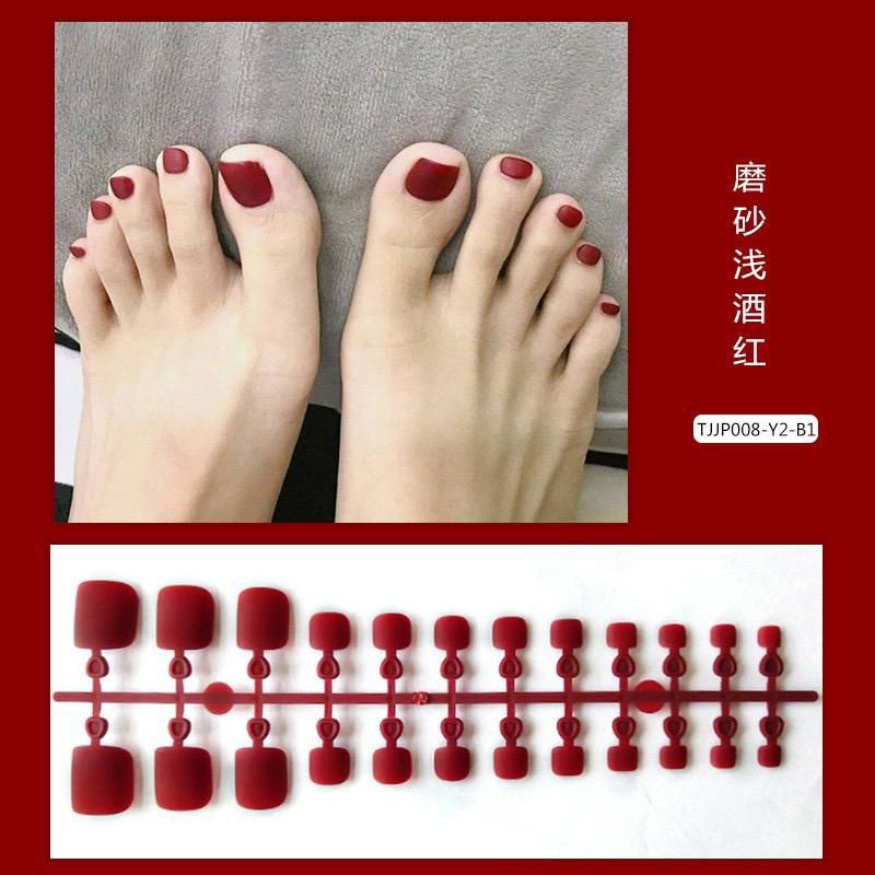 Kuku Palsu Kaki Warna Polos Fake Nails Matte isi 24 pcs