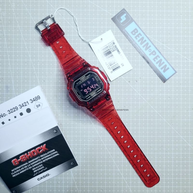 G SHOCK DW 5600 MS CUSTOM FULL RED JAM TANGAN CASIO