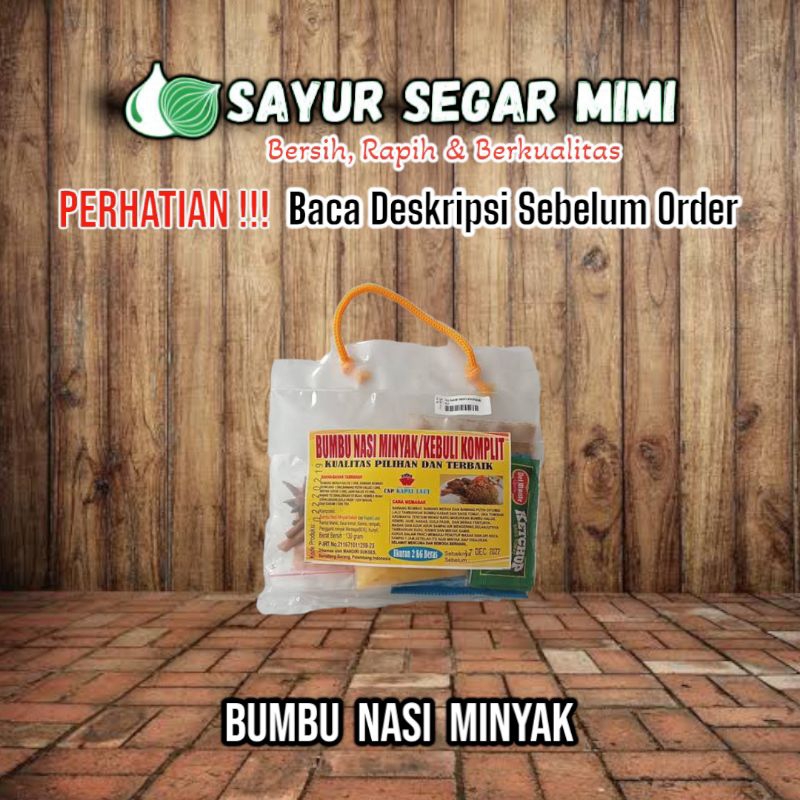 

Bumbu Nasi Minyak untuk 2KG - Sᴀʏᴜʀ Sᴇɢᴀʀ ♏ɪᴍɪ
