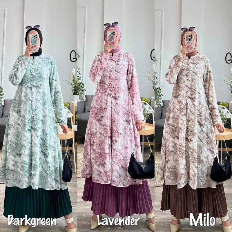 CALLA SET by ori GLAMZ GLZ tunik + rok plisket