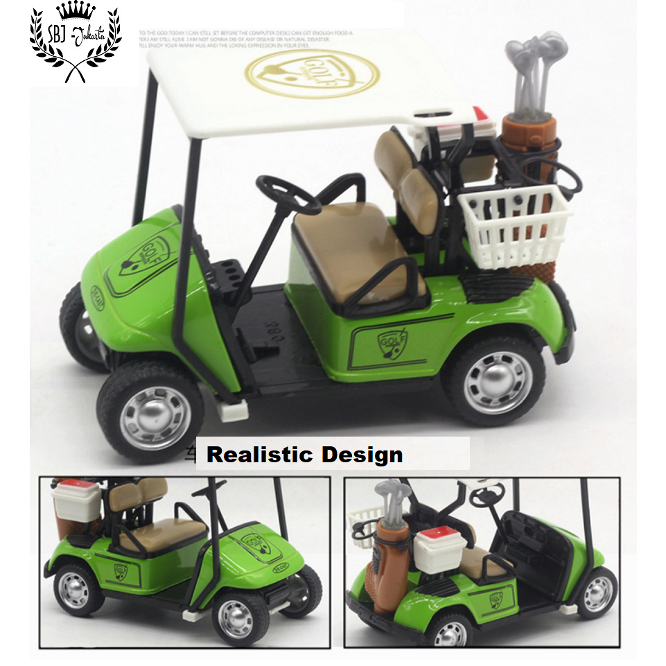 Diecast Miniatur Mobil Golf Cart skala 1:36 metal alloy series