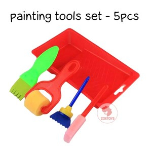 Zoetoys Painting Tools Set - 5pcs | Mix Roller Plus Dottie | Art Crafts Tools | Wadah Cat Lukis Finger Paint Mainan Edukasi Anak | Cari Bingkisan Hampers