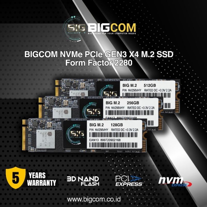 BIGCOM Ssd M.2 NVME 128Gb / 256Gb / 512Gb