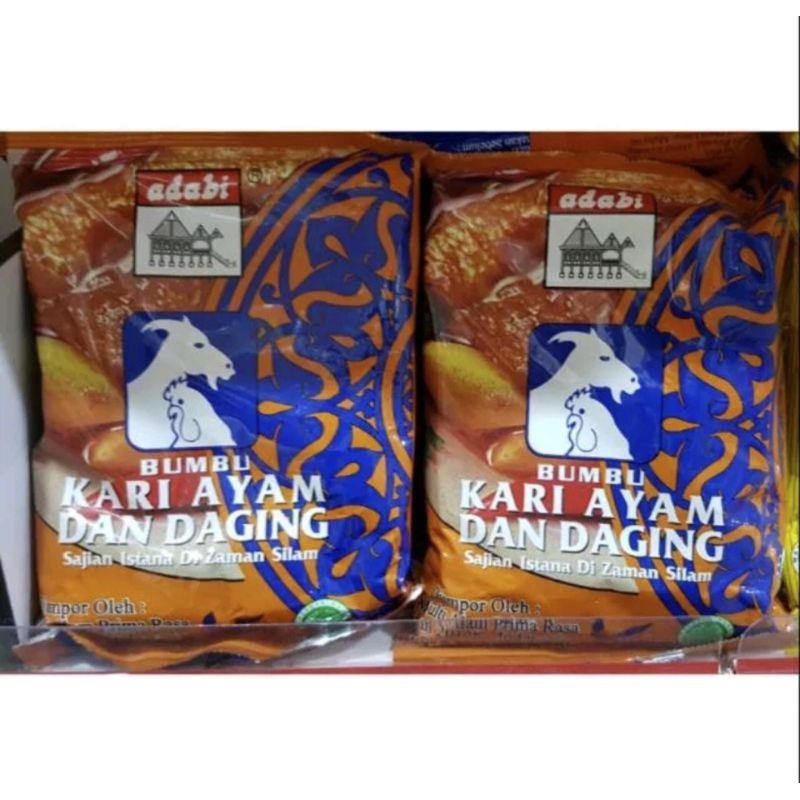 

Adabi bumbu kari ayam dan daging