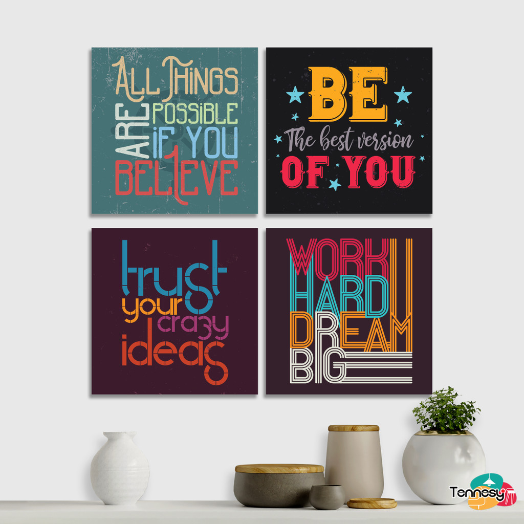 HIASAN DINDING QUOTE INSPIRASI KATA MOTIVASI 20x20CM WALL DECOR MOTIVASI QUOTE PAJANGAN KAYU UNICORN DEKORASI DINDING KAMAR RUMAH