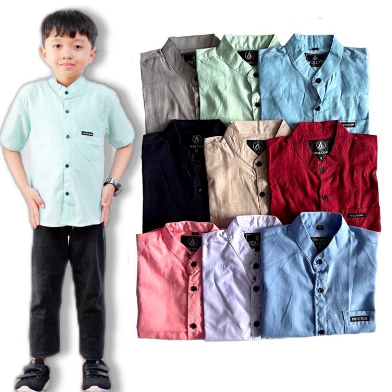 Baju Kemeja Anak Laki Laki Terbaru umur 1-10 tahun Baju Bayi Cowok Distro Lengan Pendek