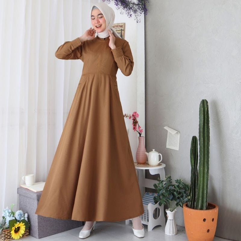 GAMIS TOYOBO KHAKY JUMBO SIZE M-L-XL-XXL /SERAGAM PEMDA / GURU/ PNS