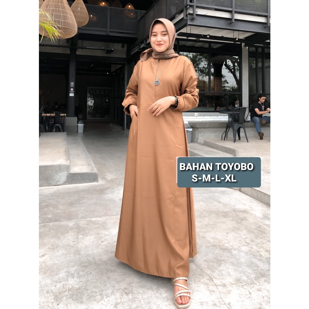 GAMIS TOYOBO KHAKY JUMBO SIZE M-L-XL-XXL /SERAGAM PEMDA / GURU/ PNS