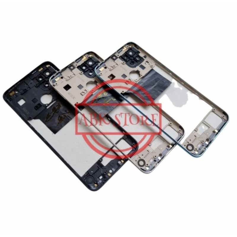 TULANG BEZZEL BEZEL TATAKAN DUDUKAN BACKDOOR OPPO A15 / A15S ORIGINAL