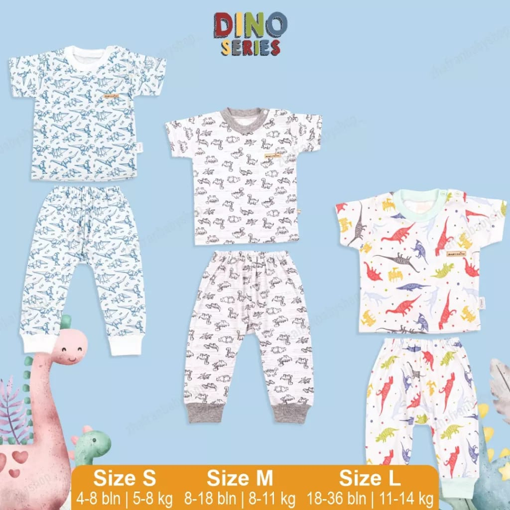 BABY CHIYO SETELAN OBLONG PENDEK CELANA PANJANG/DINO SERIES/SETELAN