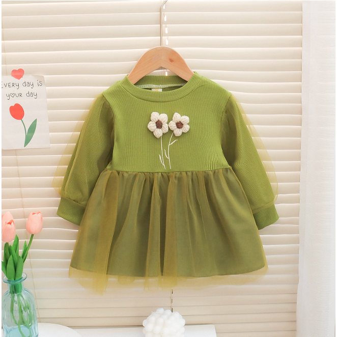 babyfit [1-3th] dress anak beby pillow flower baju gaun anak kecil perempuan import rok tutu ha-0520