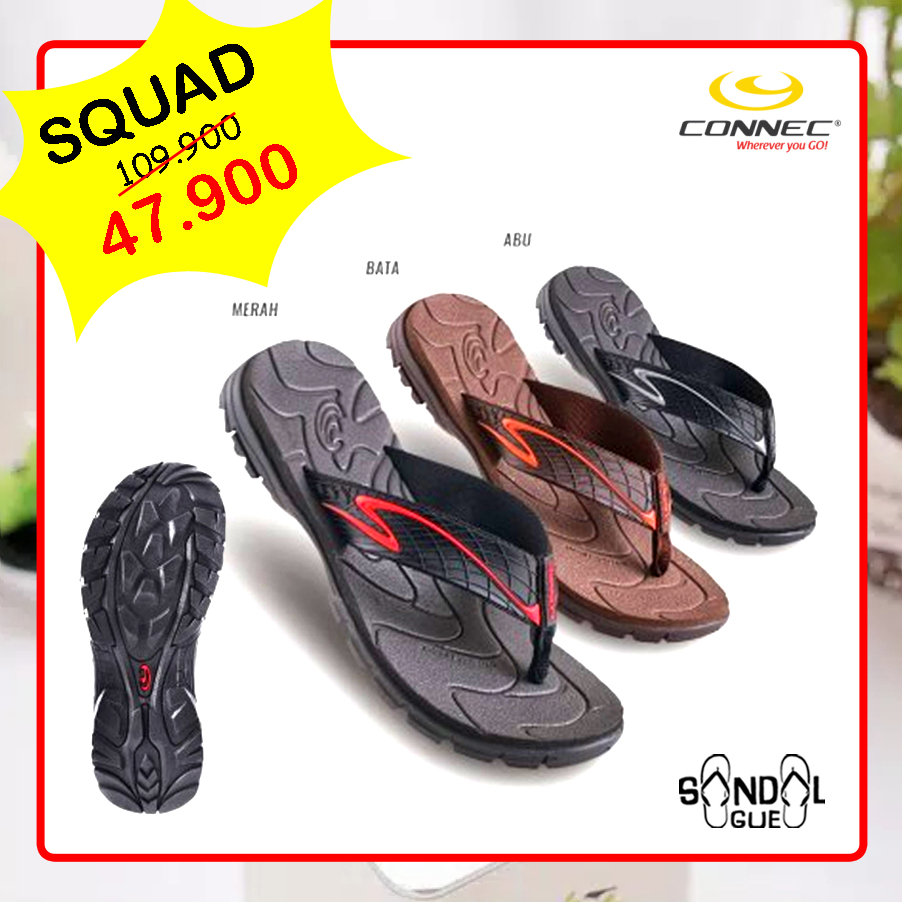 PROMO SANDAL PRIA KEKINIAN CONNEC SQUAD 100% BARU