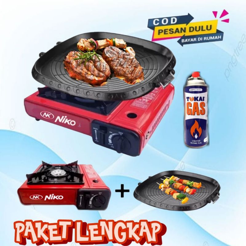 Progas  , Bulgogi Pan 32 CM , Alat Panggang  , BBQ  + Kompor Portable