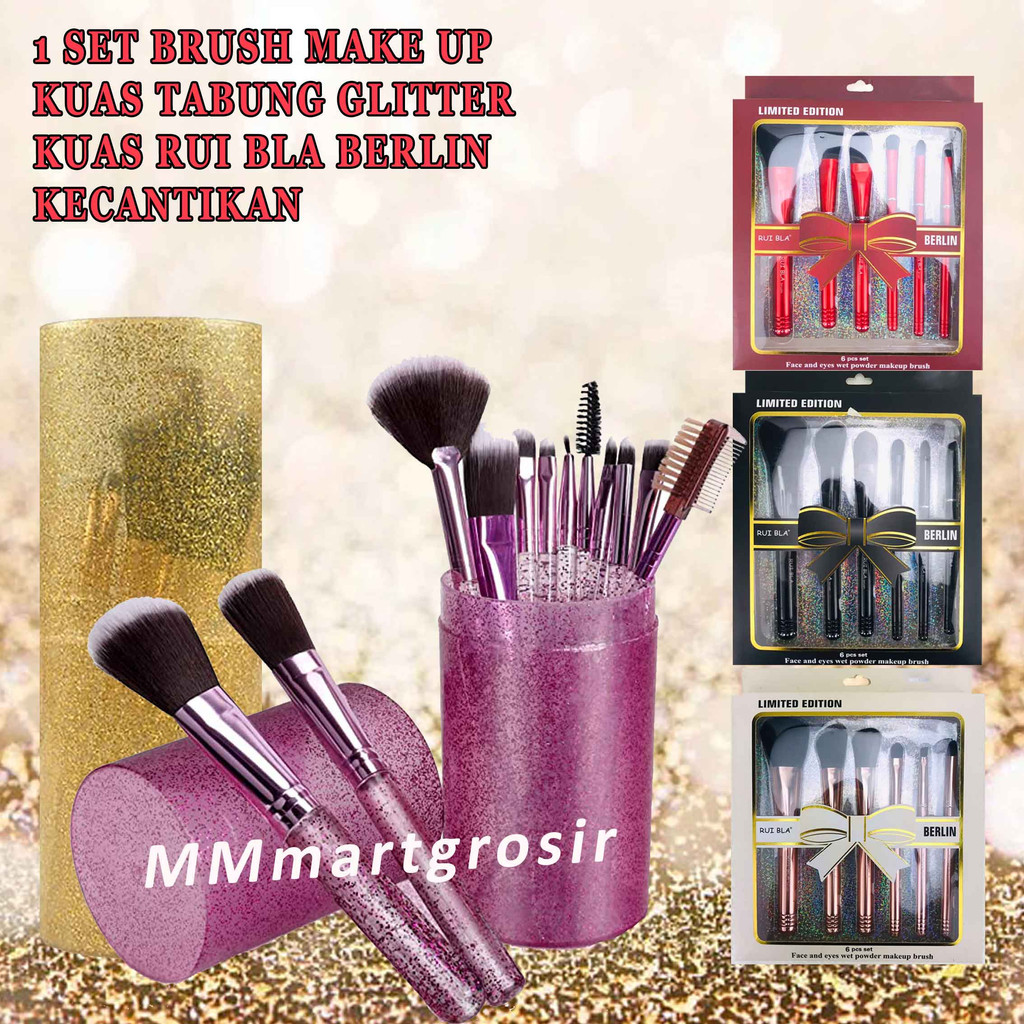 Brush Make Up / Kuas Tabung Gliter / Kuas Rui Bla Berlin / Kuas 1 Set