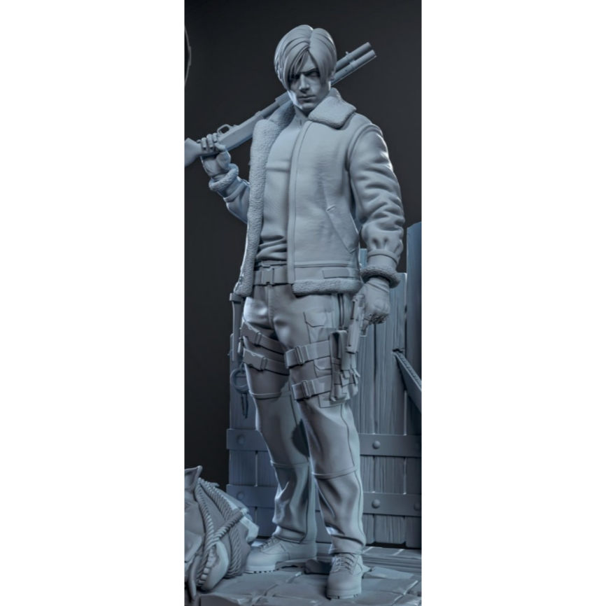 Miniature Figure LEON Resident Evil 1/64 HO diorama