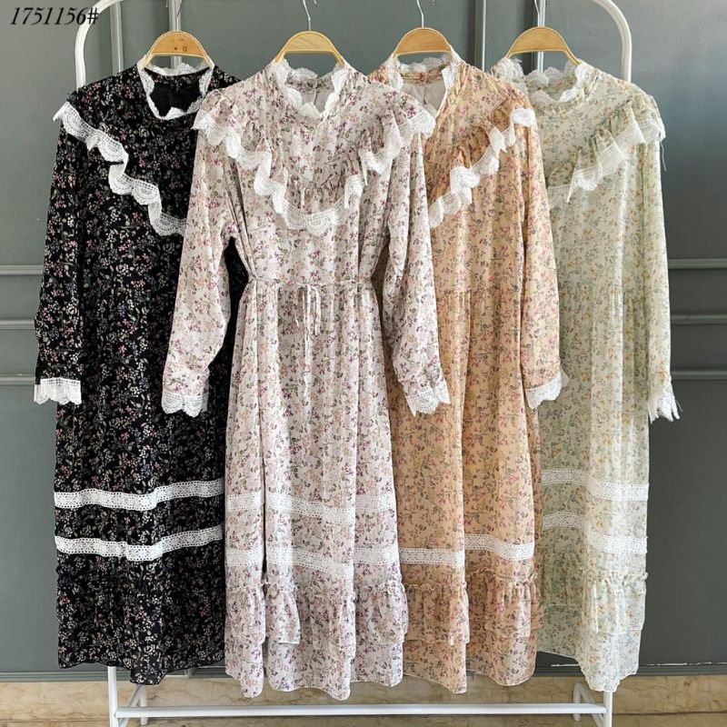 Long Tunik/Dress Renda Burklat BKK Bangkok Ceruty Import 1751156 PREMIUM