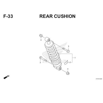 52400KYE941 Cushion Assy RR (Shockbreaker Belakang) – Mega Pro FI & Mega Pro 2010 Mega Pro FI (2014 