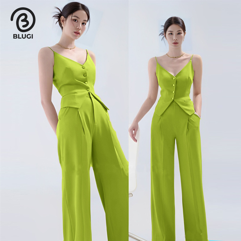 AGATHE SET by BLUGI Set Baju Celana Wanita kekinian