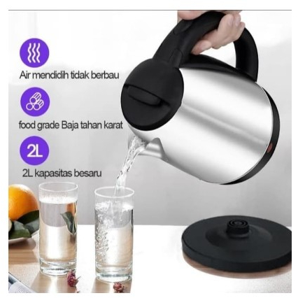 alat pemanas air 2 liter / alat pemanas air listrik / teko listrik 2 liter / teko listrik pemanas ai