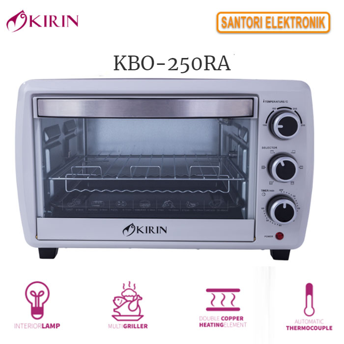 OVEN LISTRIK KIRIN KBO-250RA / KBO250RA KAPASITAS 25 LITER