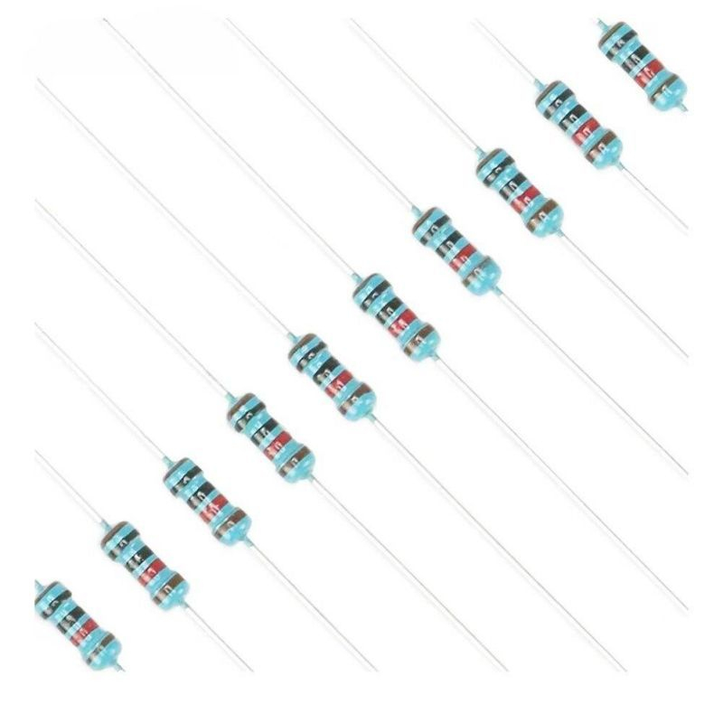 600pcs Resistor 1/4 watt metal filem perbungkus 1/4w 1% resistor metal film