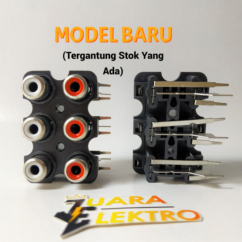 Socket RCA 6 PIN Bell | Papan Socket / Lubang Socket Input RCA 6 PIN Bell-Terminal RCA