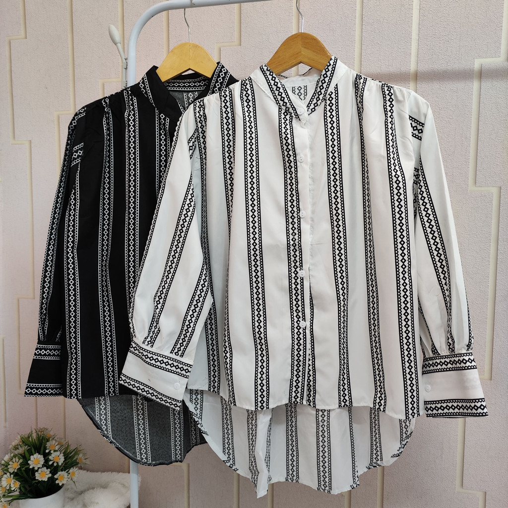 Atasan Kemeja Blouse Wanita Katto Oversize Bahan Katun Poly Premium Style Korea Kekinian