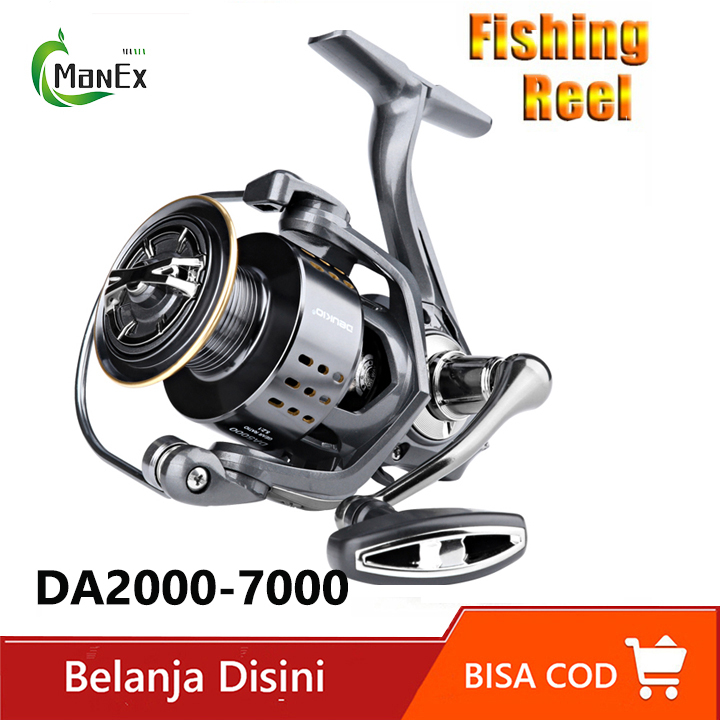 【Stok lokal】MANEX Deukio Reel Rell Pancing Metal DA 12+1bb Power Handle 2000 Full Asli Besi Real Pan