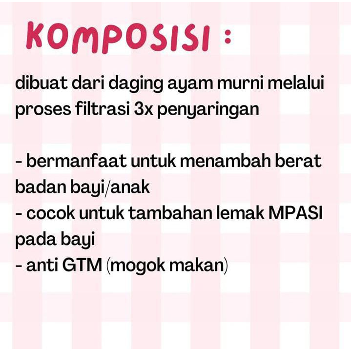 FAT OIL BB BOOSTER PENAMBAH NAFSU MAKAN CHICKEN FAT OIL EXTRA CURCUMA MINYAK LEMAK TAMBAHAN