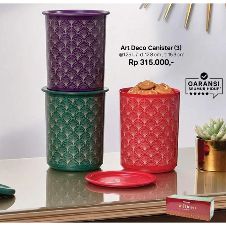 Art Deco Canister (3) Tupperware