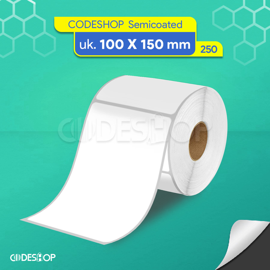 

Label Sticker Bahan Semicoated 100 x 150mm Isi 250 Pcs