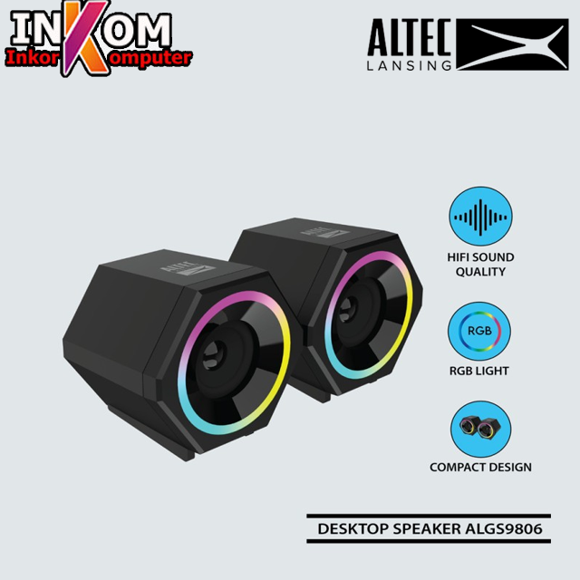 Speaker RGB ALTEC Speaker Dekstop ALGS9806 2.0 CHANNEL