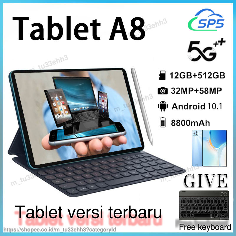 [Pembayaran COD] Tablet PC 5G X30PRO Murah Baru 12GB + 512GB 10.1 Inch android 10.1 HD Layar Besar 5G Wifi Tablet Dual SIM untuk Siswa Belajar Online