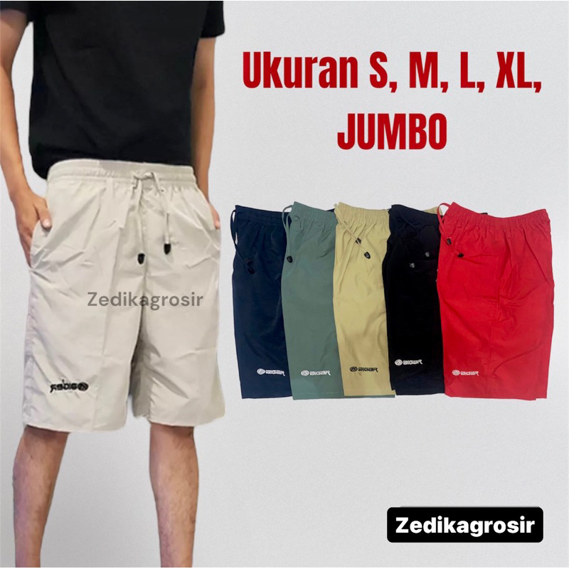 Celana Pendek Pria Dewasa Kolor Boxer / Celana Cowok Santai Polos Bordir