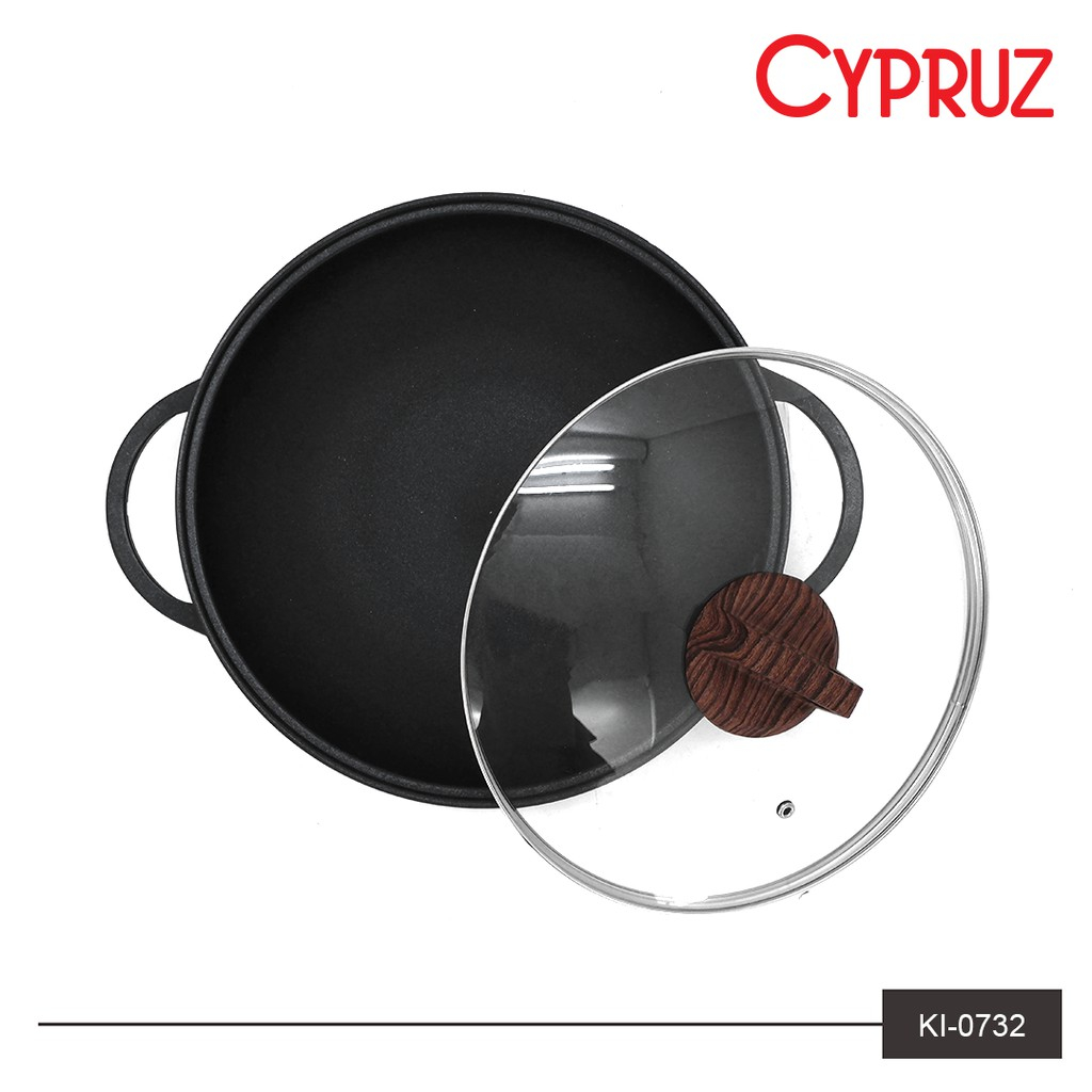 Cypruz Casserole Wok Die Cast Series + Lid (Tutup)