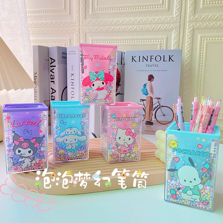 Wadah Tempat Stationery Pen Holder Putar Snoopy Stitch Melody Pooh Cinnamoroll