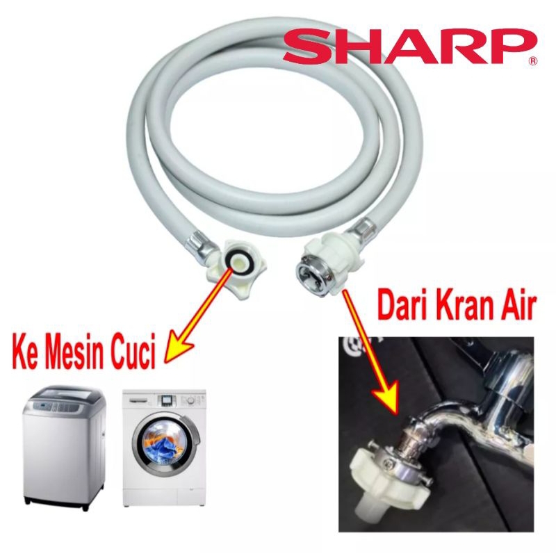 Selang Water Inlet Mesin cuci Sharp 1 Tabung / selang air masuk 1 tabung