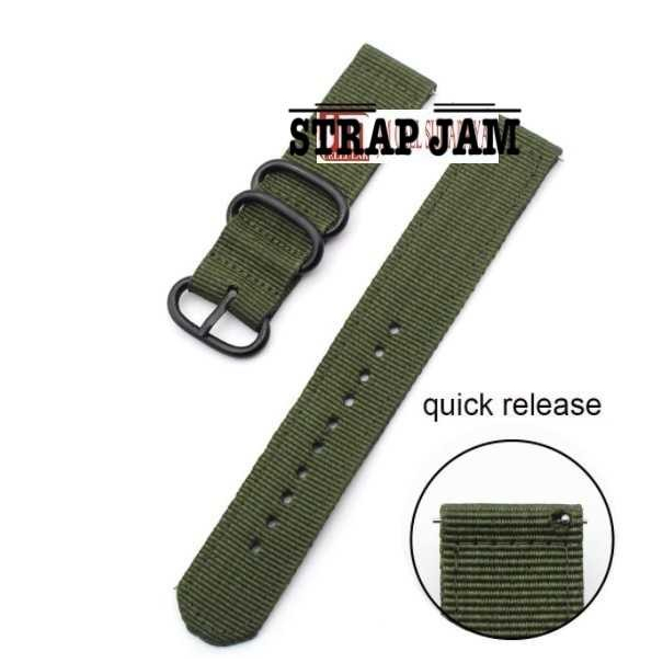 STT Strap Aukey Model 500911 / 500979 - Tali Jam Tangan 20mm Nylon Stitching Quick Release