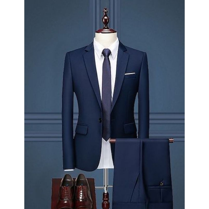 setelan jas kantor pria / setelan jas wedding pria / setelan jas pria warna lengkap cocok buat wisud